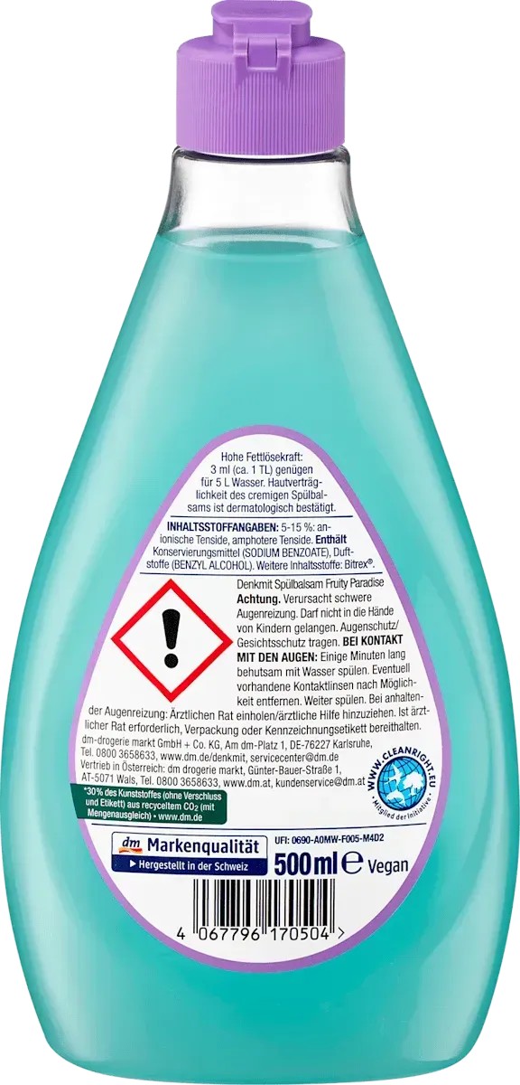 Рідина для миття посуду Denkmit Fruity Paradise, 500 мл11